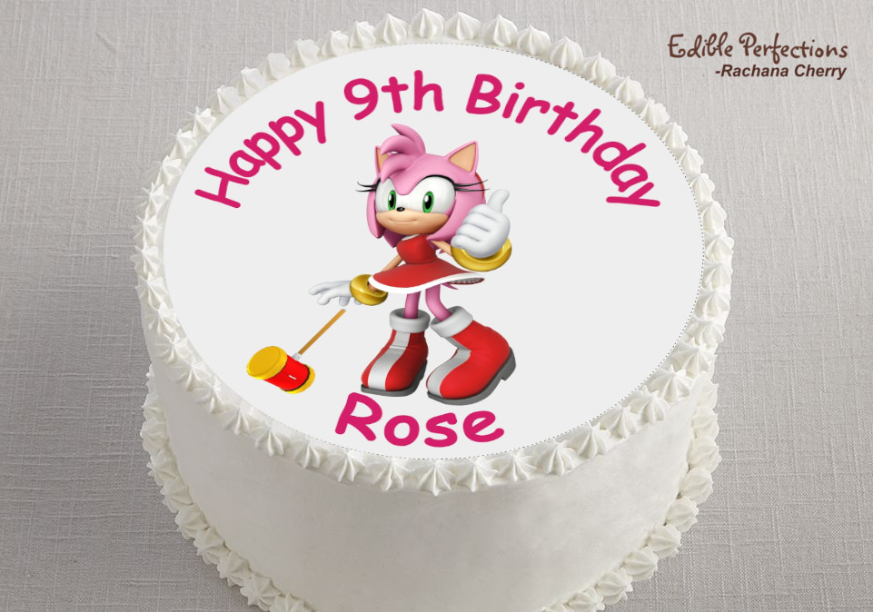 Amy Rose 8 inch Edible Image - Edible Perfections