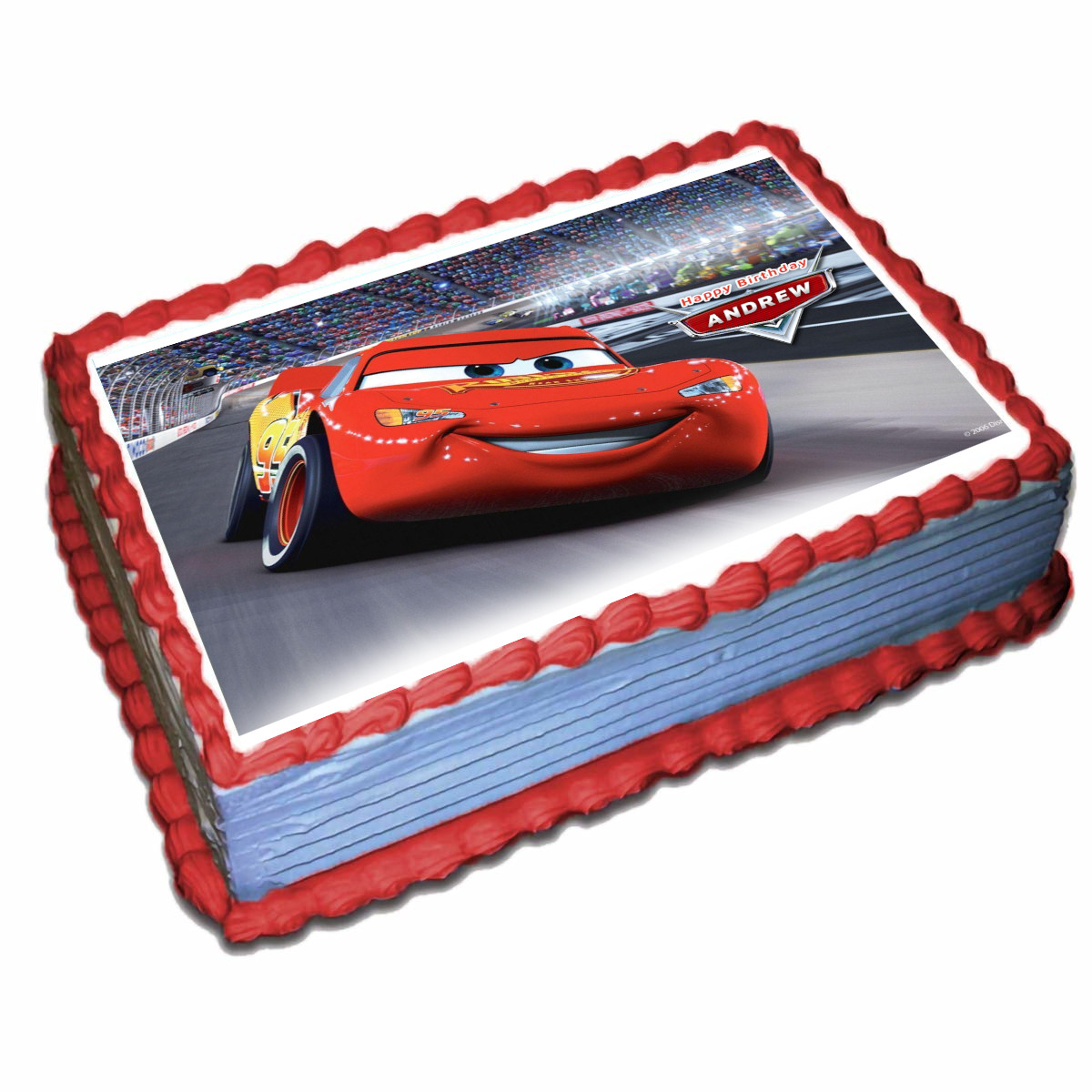 Lightning McQueen Cars edible cake image party cake topper 