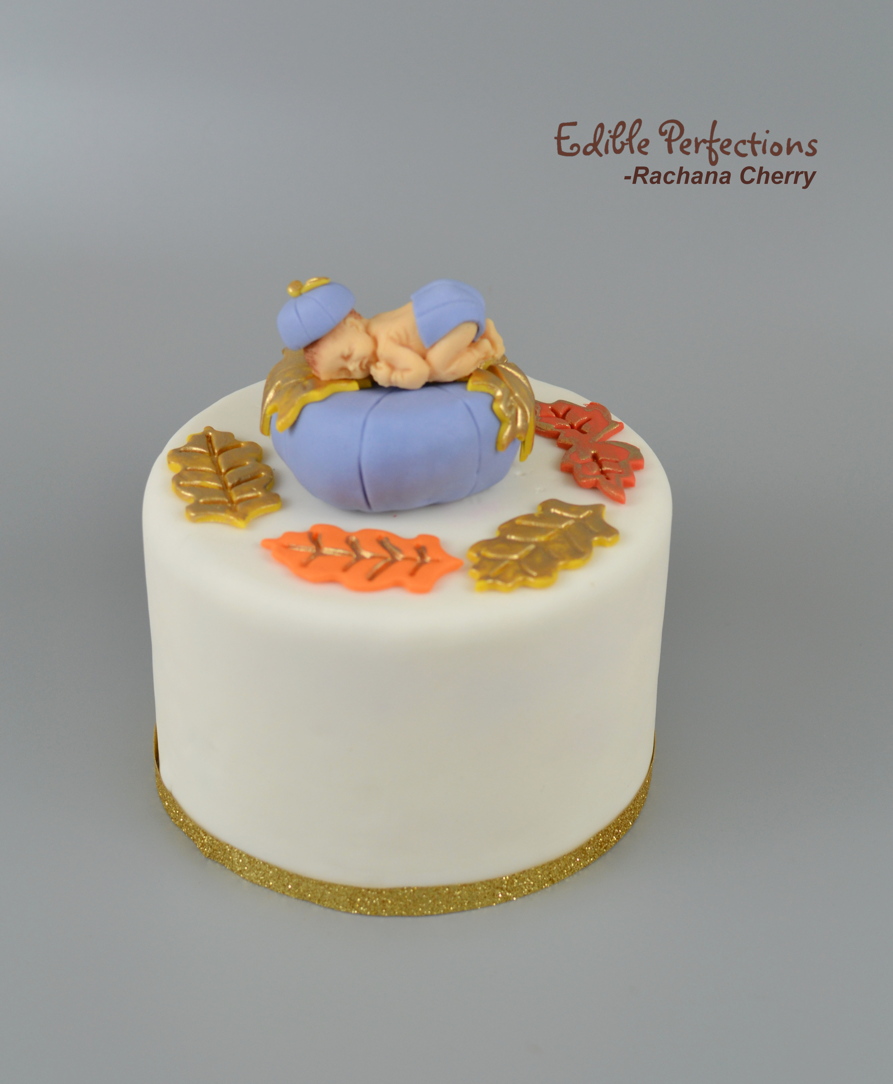Pumpkin Baby Shower Cake Topper
