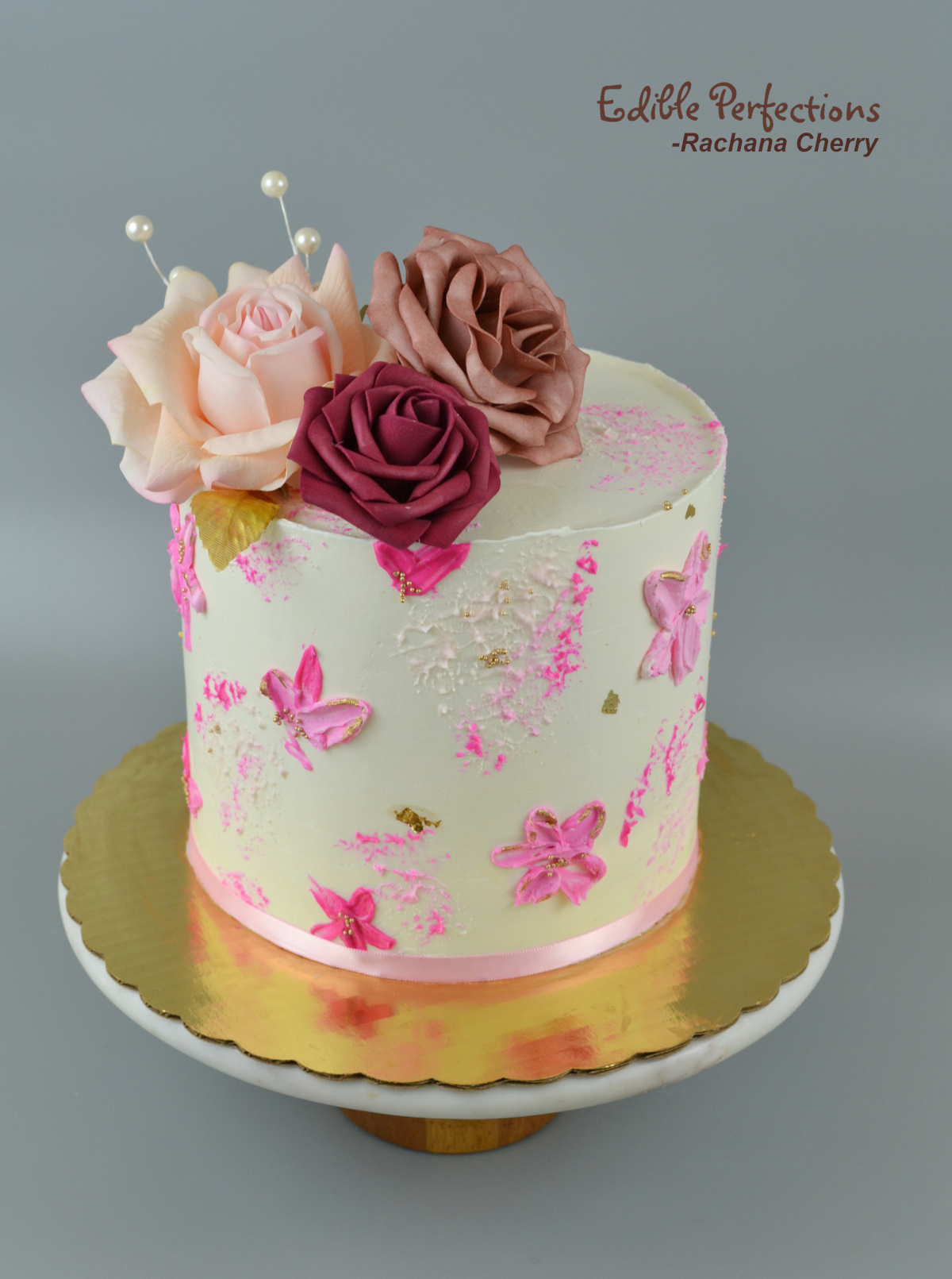 Tropical Fantasy Flower Cake - Pink Cake Box University-sonthuy.vn