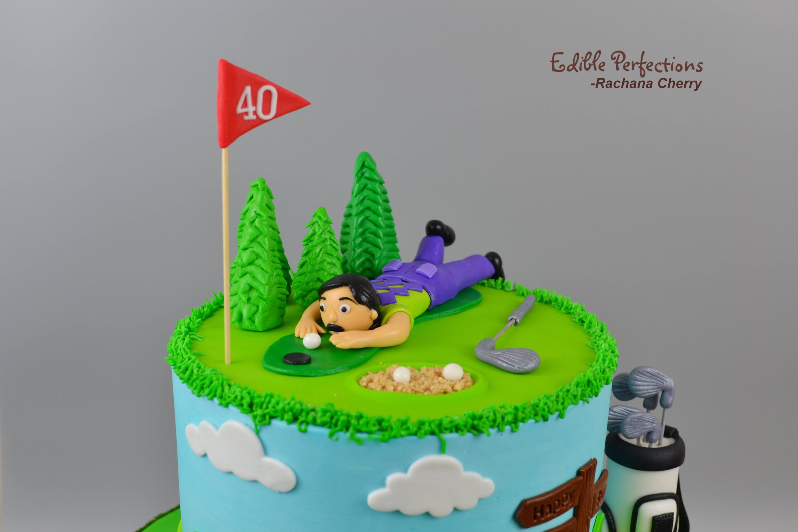 Golf Themed Cake Topper - Edible Perfections