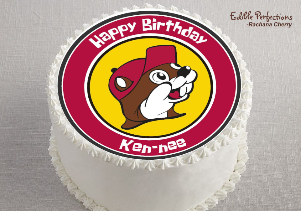 Buc-ee's round Edible Image - Edible Perfections